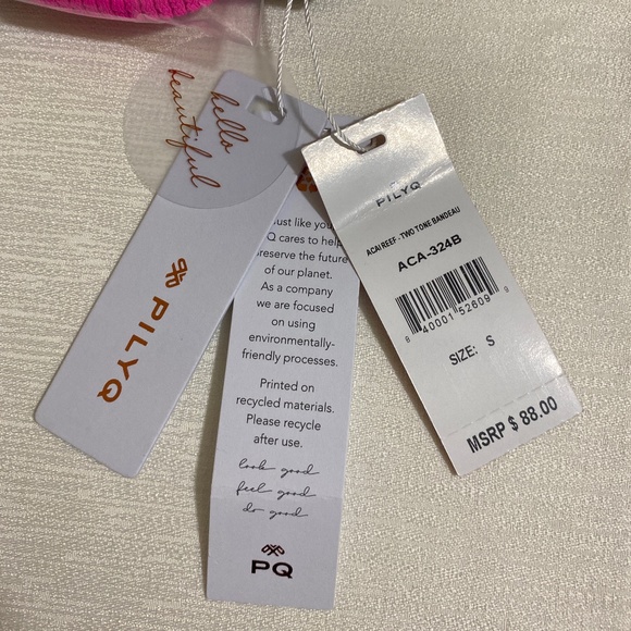 PILYQ Women's Two-tone Acai Reef & Sand Reef Bikini Set Size S - Picture 4 of 7